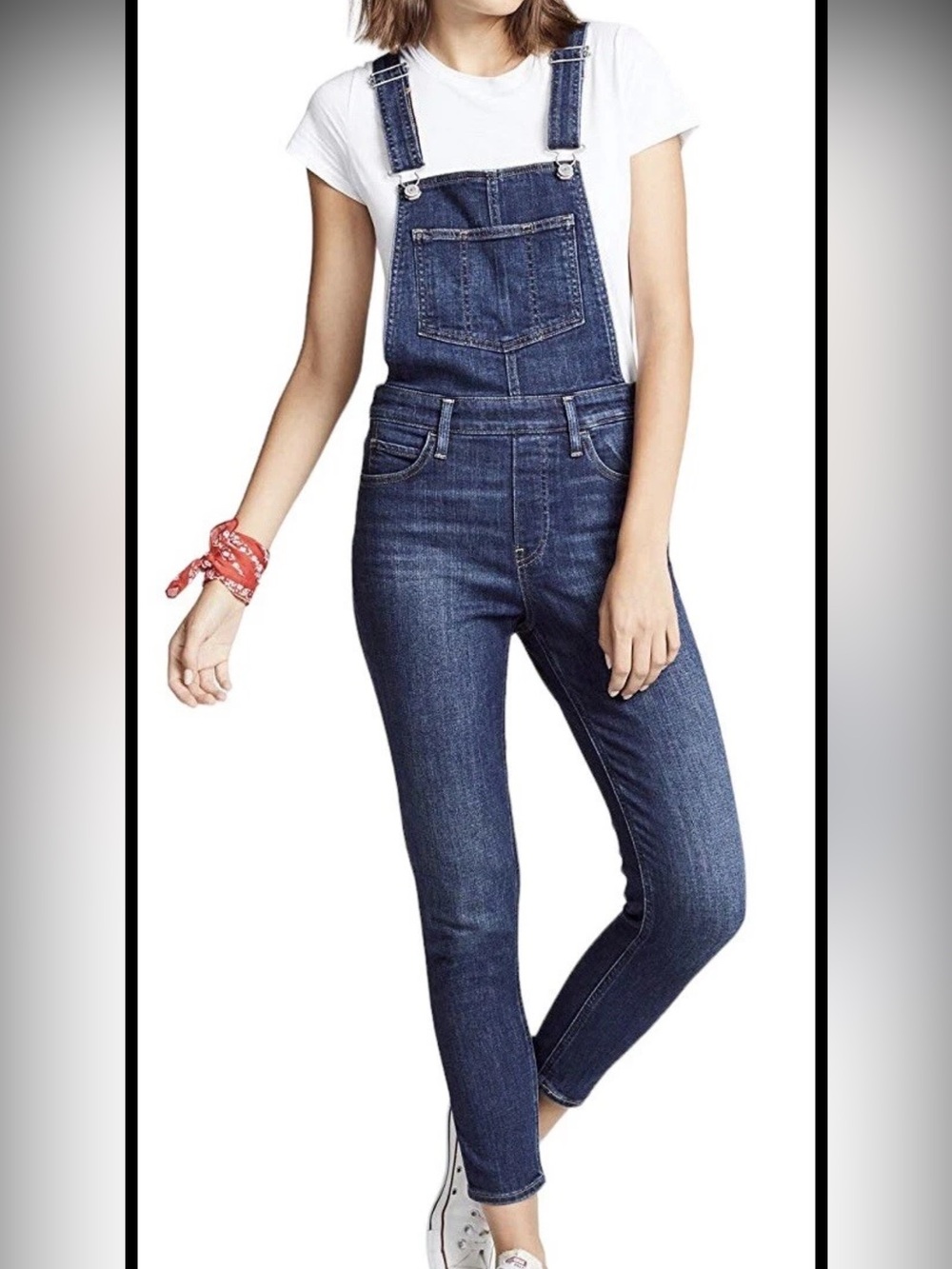 Levi’s Dark Wash Denim Overalls Skinny Jeans Side Zipper Size 26 EUC RARE🌸🌸🌸